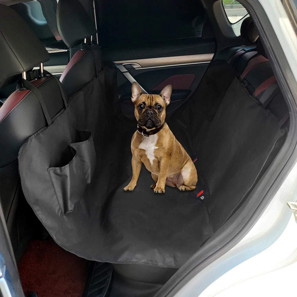 Waterproof Dog Car Seat Cover with Storage Pockets