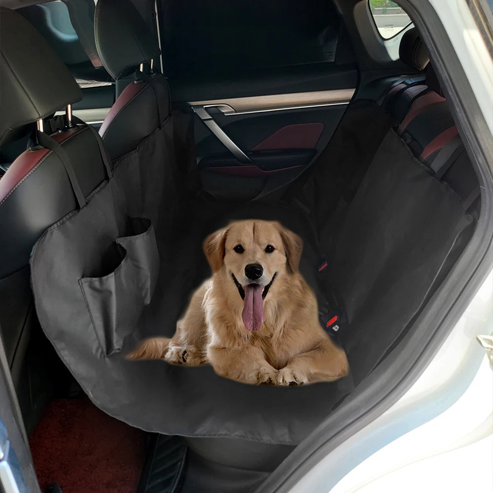 Waterproof Dog Car Seat Cover with Storage Pockets