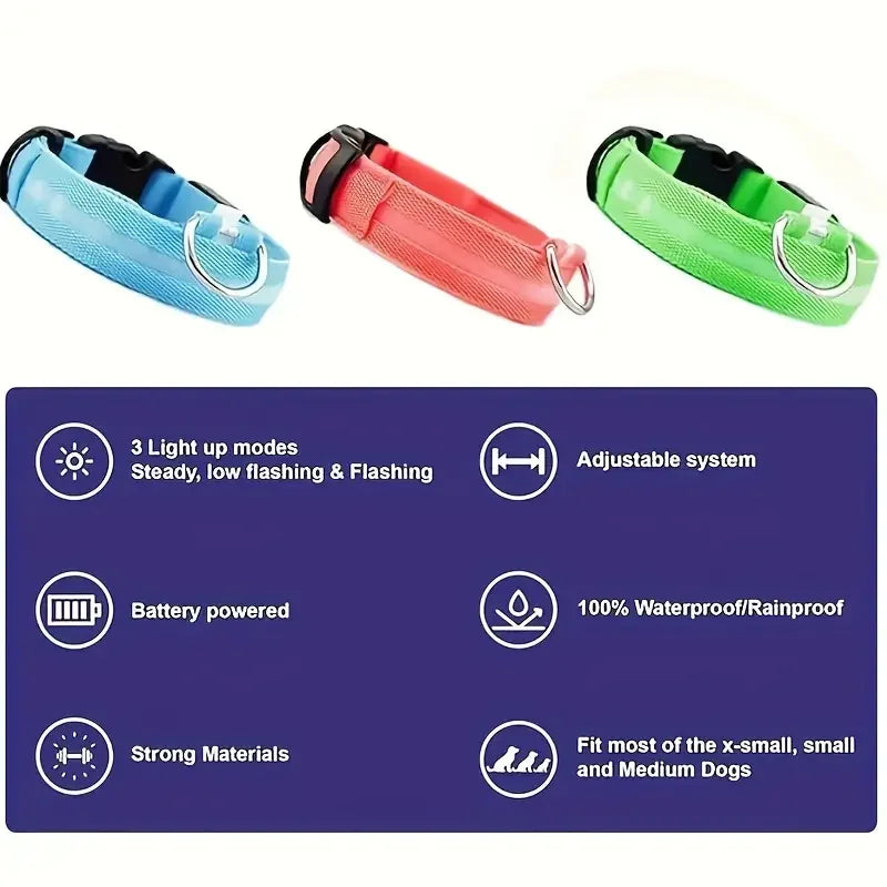 Glow LED Dog Collar – Night Safety for Dogs