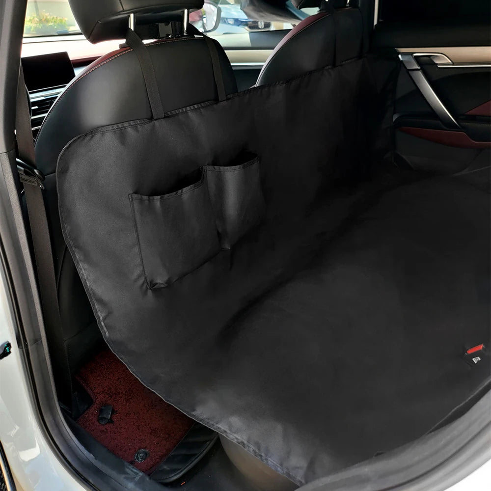 Waterproof Dog Car Seat Cover with Storage Pockets